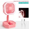 Rechargeable Mini Desktop Fan w/ Light - USB Powered