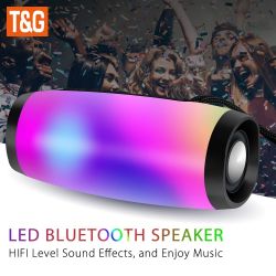 Waterproof Bluetooth Speaker with Glowing Colorful LED Lights