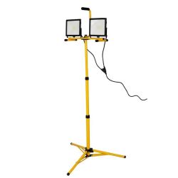 Dual Head Rotating Lamps Telescoping Adjustable LED Work Light  - Black Yellow - 10000 Lumens