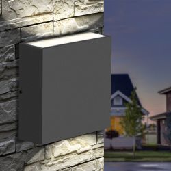 inowel Wall Lights Outdoor Wall Sconce Waterproof Outdoor Wall Lamps Up and Down Lighting Exterior Sconces Porch Lantern 19802 - Grey