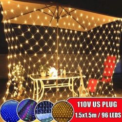 LED String Light Net Mesh Curtain Wedding Party Lights - As pic