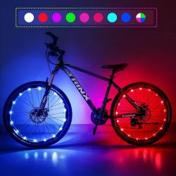 2 Pack LED Bicycle Wheel Light, 7 Colours in One Waterproof Bicycle - Multi