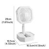 Rechargeable Mini Desktop Fan w/ Light - USB Powered