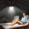 Patio Umbrella Lights 28 LEDS Cordless Pole Lamp Battery Operated Camping Tent Lights - Black