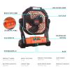 7800mAh Portable Camping Fan Rechargeable Multifunctional Mini Fan USB Outdoor Hang Ceiling Fan Led Light Desktop Fan Power Bank - Orange