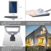 2 Pack Motion Sensor Flood Light 18 LED 300LM Waterproof Security Lighting Wireless Wall Lights For Outside Patio Garden - Wall Lights