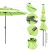 10Ft 3-Tiers 32LEDS Patio Umbrella Fruit Green