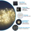 Solar Umbrella Lights Outdoor Parasol String Light 8 Lighting Mode Waterproof 104 LED 8 Bundles Warm White - Warm White