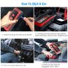 Car Jump Starter Booster 2500A Peak 25800mAh Battery Charger Power Bank with 4 Modes LED Flashlight for Up to 6.0L Gas or 3.0L Diesel Engine Car - Red