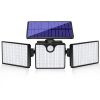 230 LED Ultra Bright Solar Wall Lights; Waterproof Rotatable Motion Sensor Light For Outdoor Porch Yard Wall - White 1pc