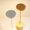 LED Waterproof Rechargeable Desk Lamp Touch Dimming Metal Table Lamps For Bar Reading Camping Light - red
