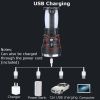 Camping Flashlight Lantern w/ Solar USB Charger & LED Bulbs