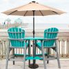 9FT Strip Light Umbrella Waterproof Folding Sunshade Top Color without Resin Baseis - Beige