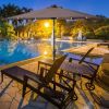 9 Feet Patio LED Solar Umbrella with Crank - Tan